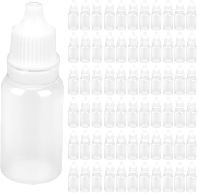 300 Stuks 10ml Translucente Plastic Dopperflessen, Draagbare Knijpflessen voor Olie, Essences en Serums
