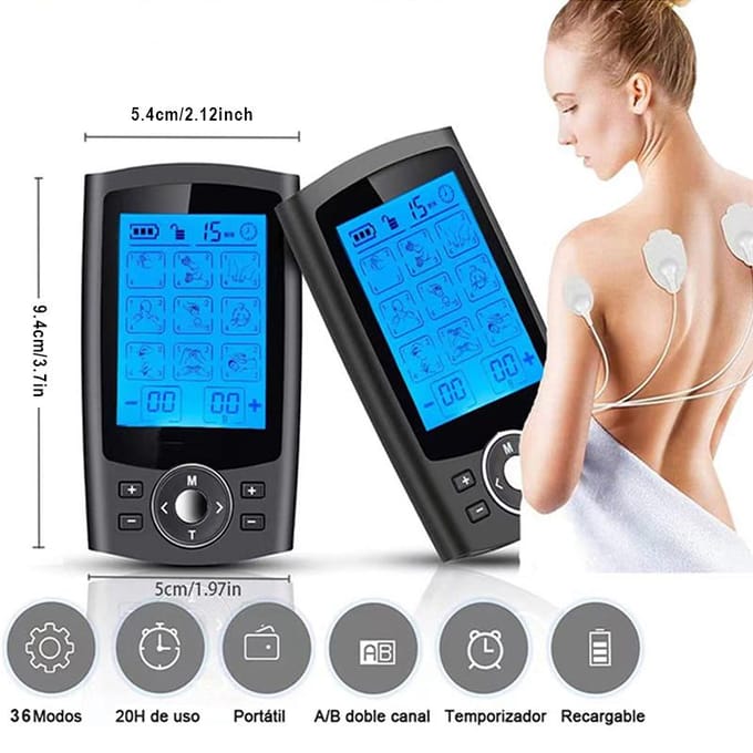 Tens Spierstimulator 36-Modus Elektrische Lichaamsmassage Digitaal Afslankapparaat Elektrostimulator