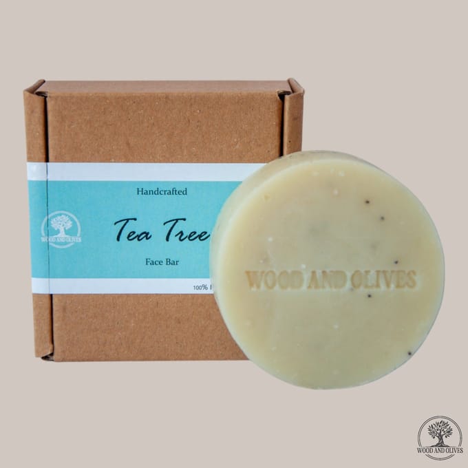 Wood and Olives - Tea Tree Face Zeepbar - 100 g