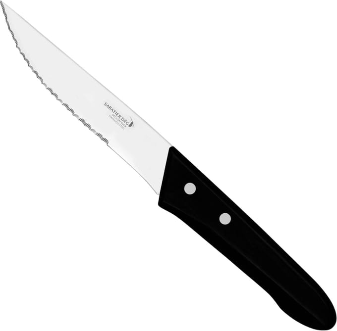 Déglon Steakmes – Micro-getand Lemmet – Ergonomisch ABS Handvat – 13 cm – Zwart