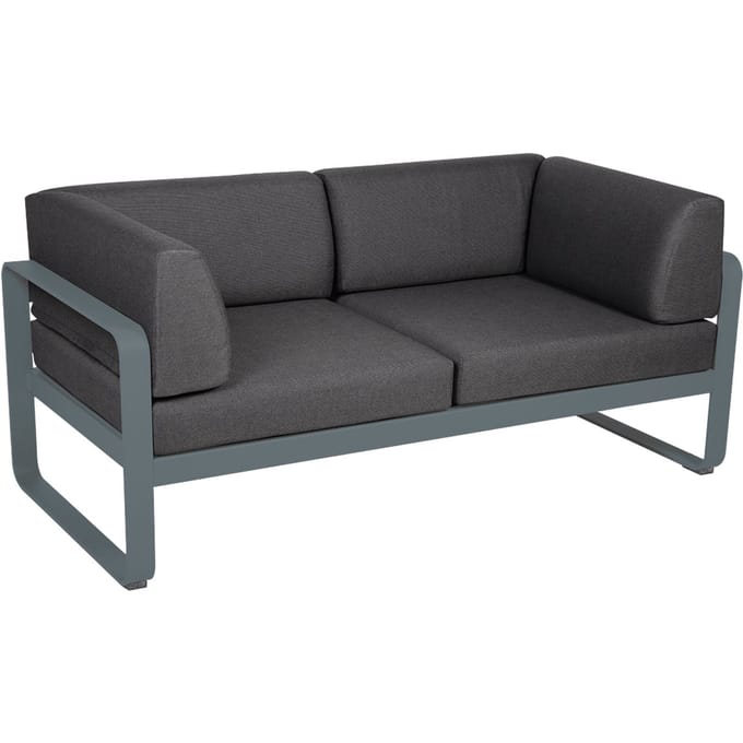 Fermob BELLEVIE club sofa 2 zits - 26 stormgrijs mat - A3 grafietgrijs