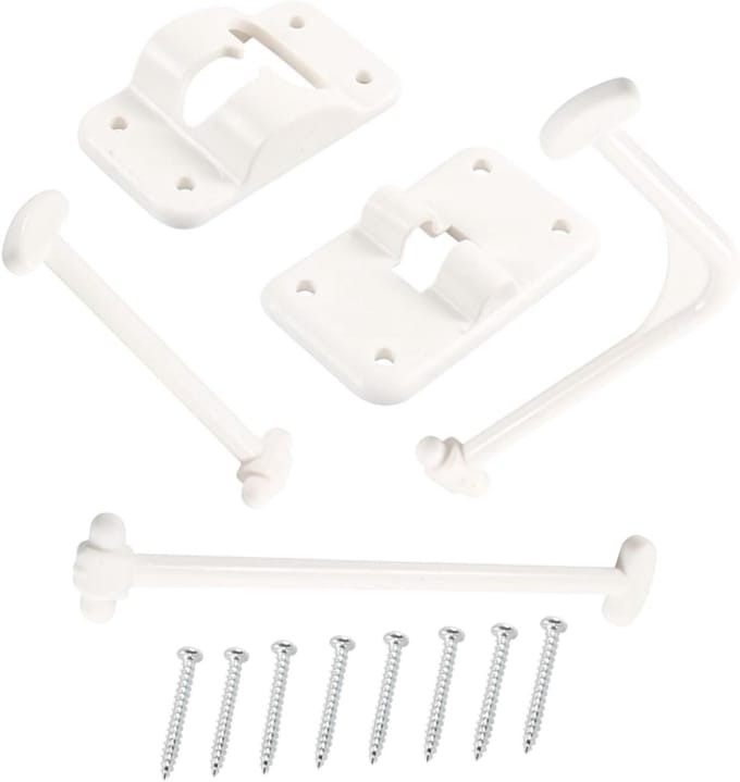 Deurhouder Caravan - Deurstops Set - Veilig Op Reis - Robuuste ABS Constructie - 1 Stuk - Wit