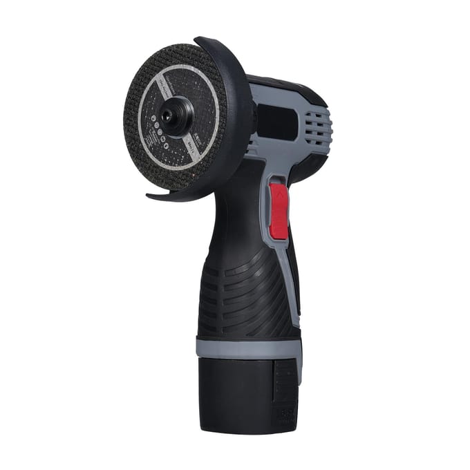 Borstelloze Haakse Slijper 17000RPM Accu Haakse Slijper Elektrisch Slijpgereedschap Mini Haakse Slijper Basic Package & 2 Battery-EU plug zwart