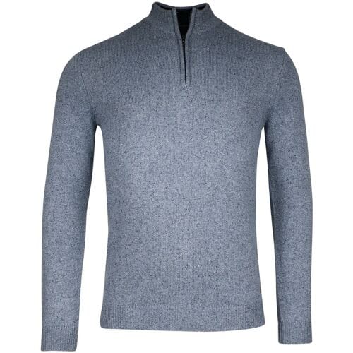 Baileys Trui Half Zip Faux-Uni Denim Blue / male