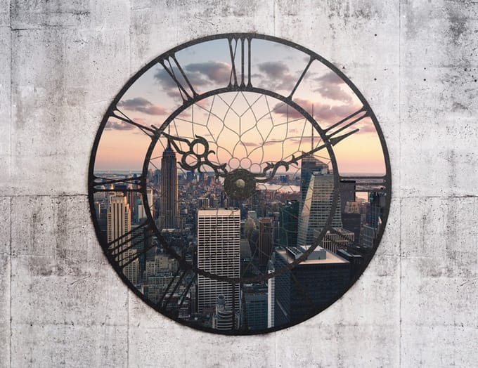 Fotobehang - NYC Time Zone.