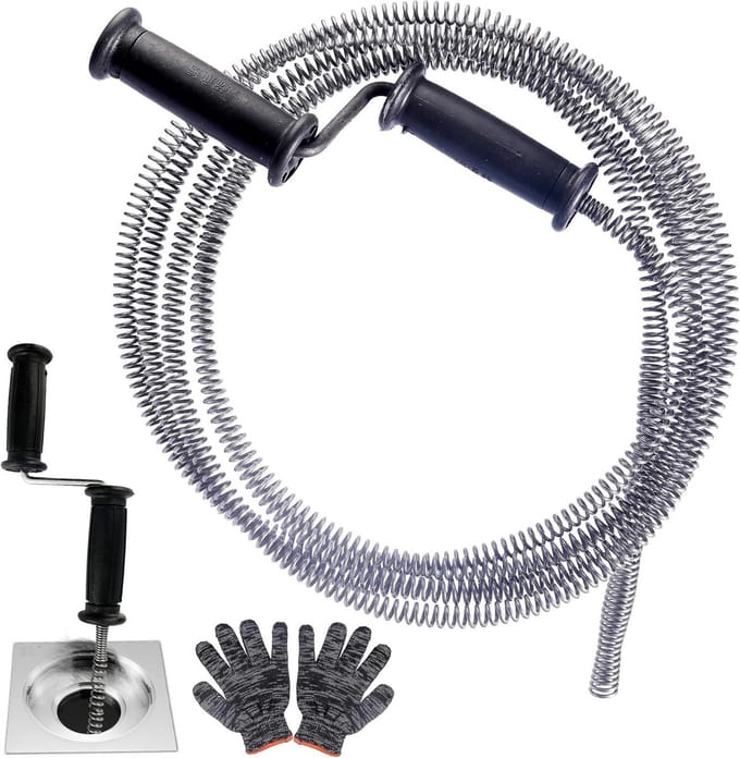 Ontstoppingsspiraal - Afvoer Reiniger - Verstopping Verhelpen - Flexibel Mangaanstaal - 6mm x 5m - Zilver