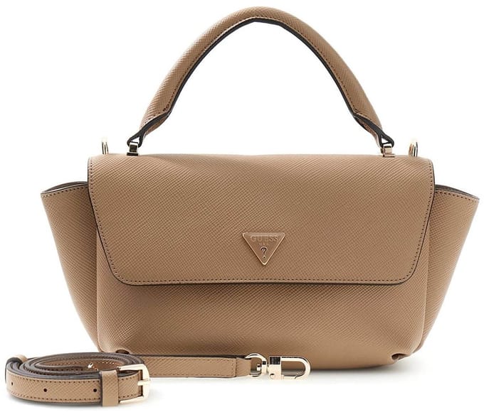 GUESS handtas schoudertas Gilda Top Handle Flap Beige Taupe