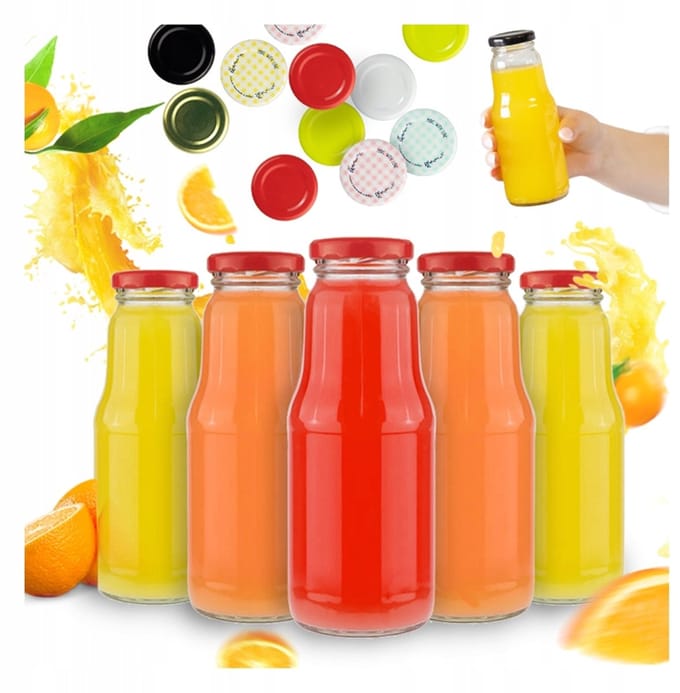 Bimberek FRUIT Serie - Glazen Sapfles - 300ml - Inclusief Deksel - Pasteriseerbaar