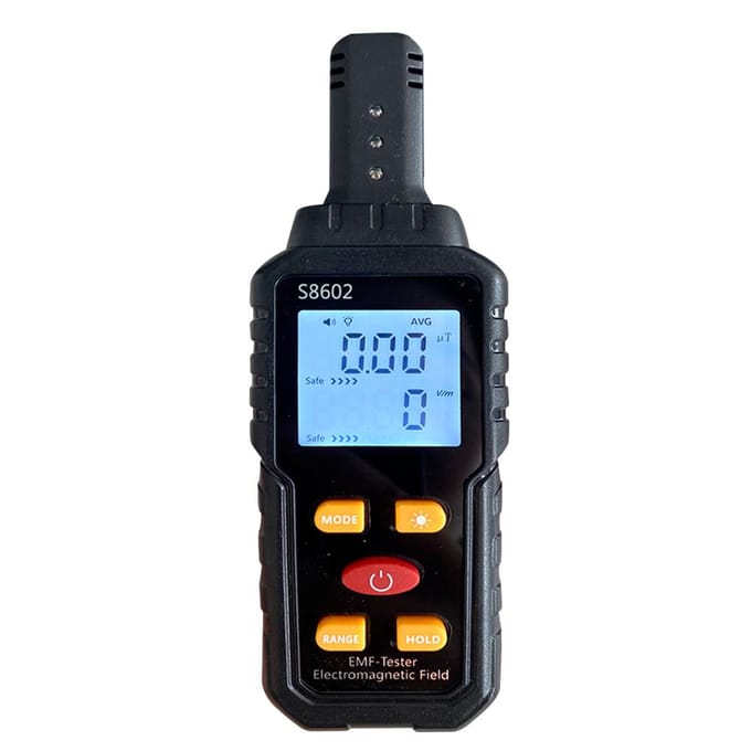 Handheld 3-in-1 Digitale Stralingsdosismeter Elektrisch Veld Magnetisch Veld Temperatuur zwart