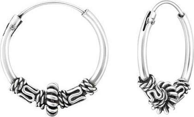 Montebello Oorbellen Betul - 925 Zilver E-Coating - Bali - Ø16mm