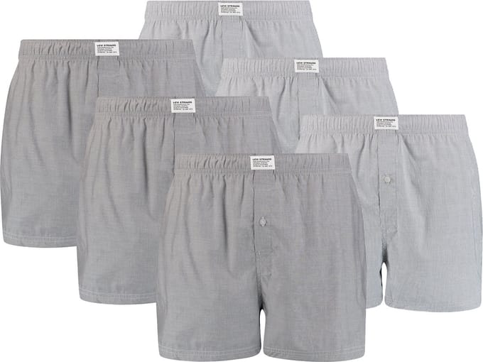 6 PACK Levis geweven webshorts voor heren, boxershorts, onderbroeken