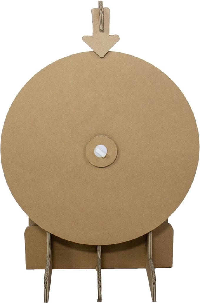 Kartonnen rad van fortuin - Diameter 38 cm - Draairad met lege vlakken - Kartent