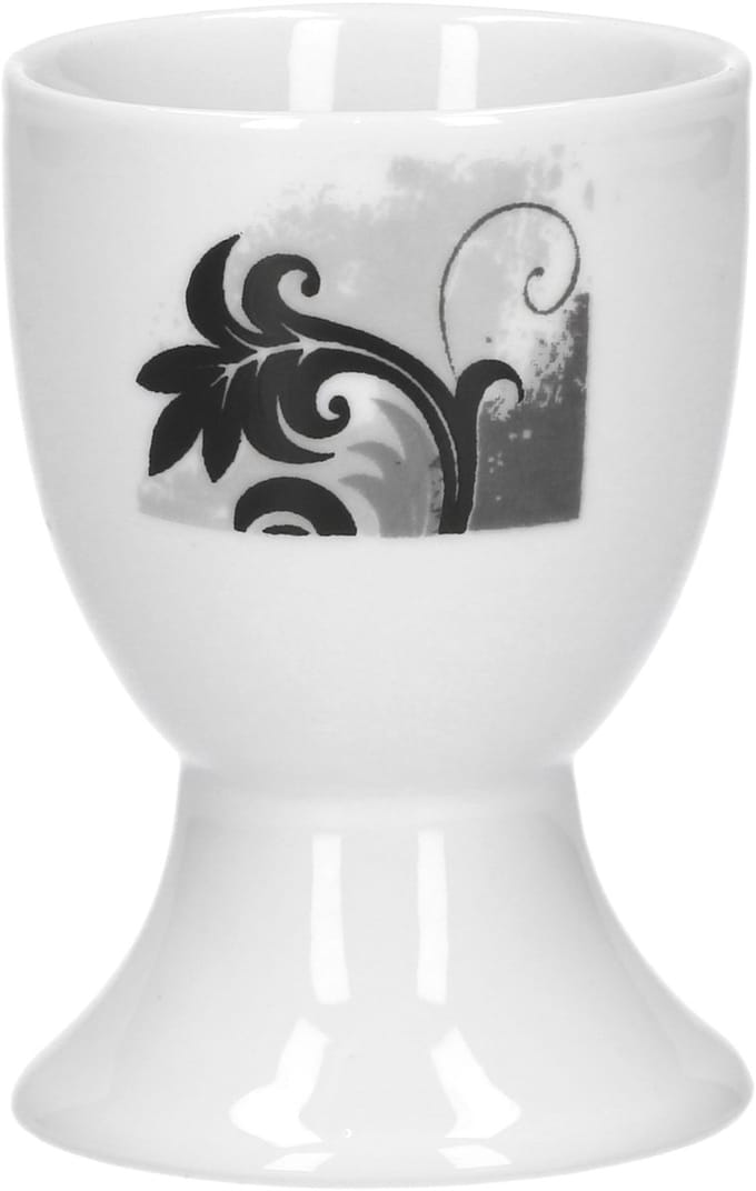 Eierdopje Zwart Bloem 4,8cm