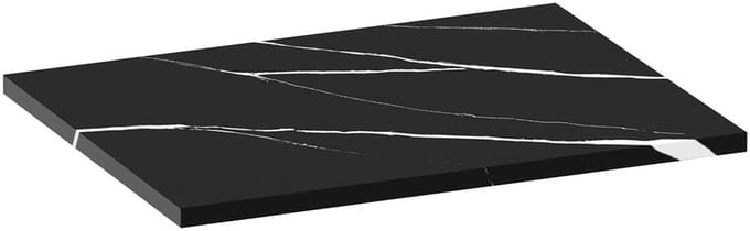 Brauer Mirage Topblad - 60 cm - Marmerlook Nero Marquina