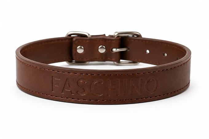 Faschino halsband bruin maat M