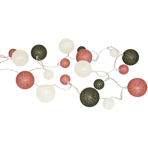 Atmosphera LED-slinger met timer - 20 ballen, warm wit