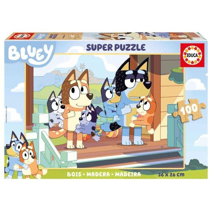 Educa Houten Puzzel 100 Stukjes - Blauw Thema