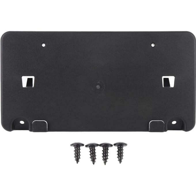 Support de Plaque d'Immatriculation pour Pare-chocs Avant en Plastique ABS Support de Plaque d'Immatriculation de Remplacement pour Bronco 2021 à 2024 2 Portes 4 Iron bar black