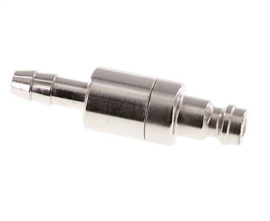 Vernikkeld Messing DN 5 Luchtkoppeling Insteeknippel 6 mm Slangpilaar Double Shut-Off