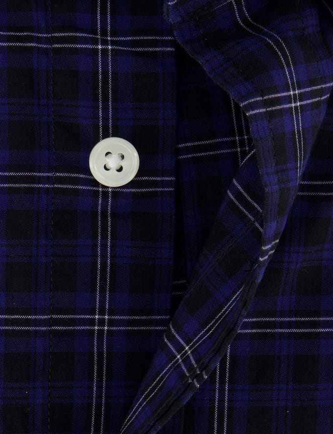 ruitjes overhemd donkerblauw button down Gant