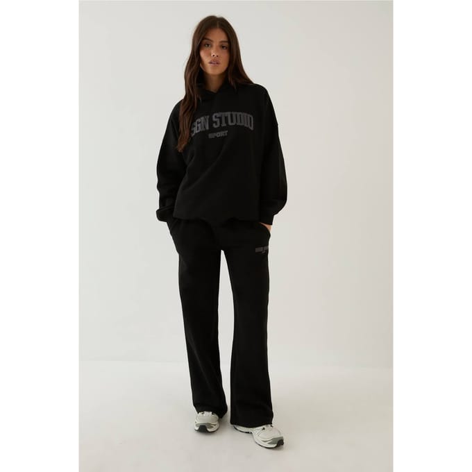 Dames Dsgn Studio Oversized Hoodie Trainingspak | Zwart | Maat: Large