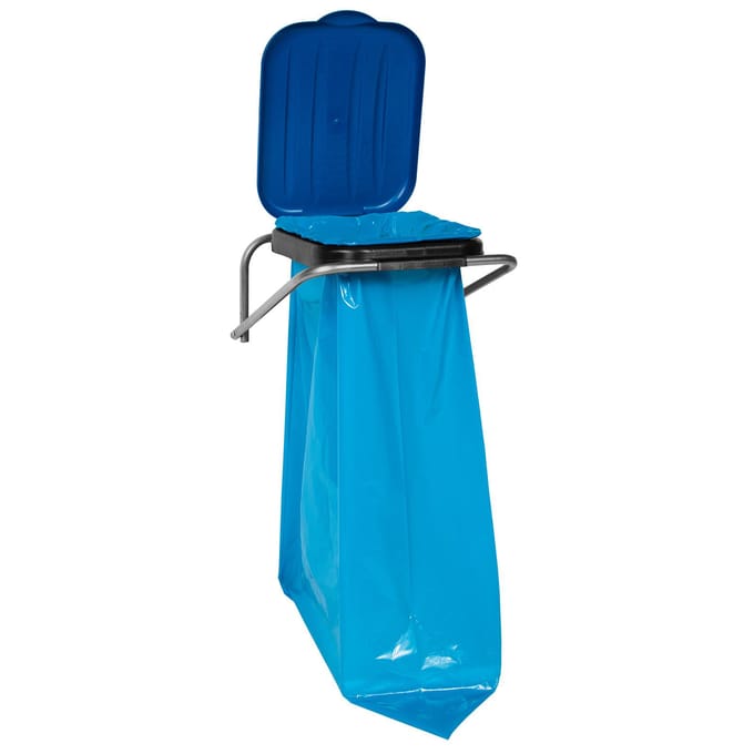 GSG24 - Wandhouder voor Afvalzakken - 120L - Blauw - Zware Constructie