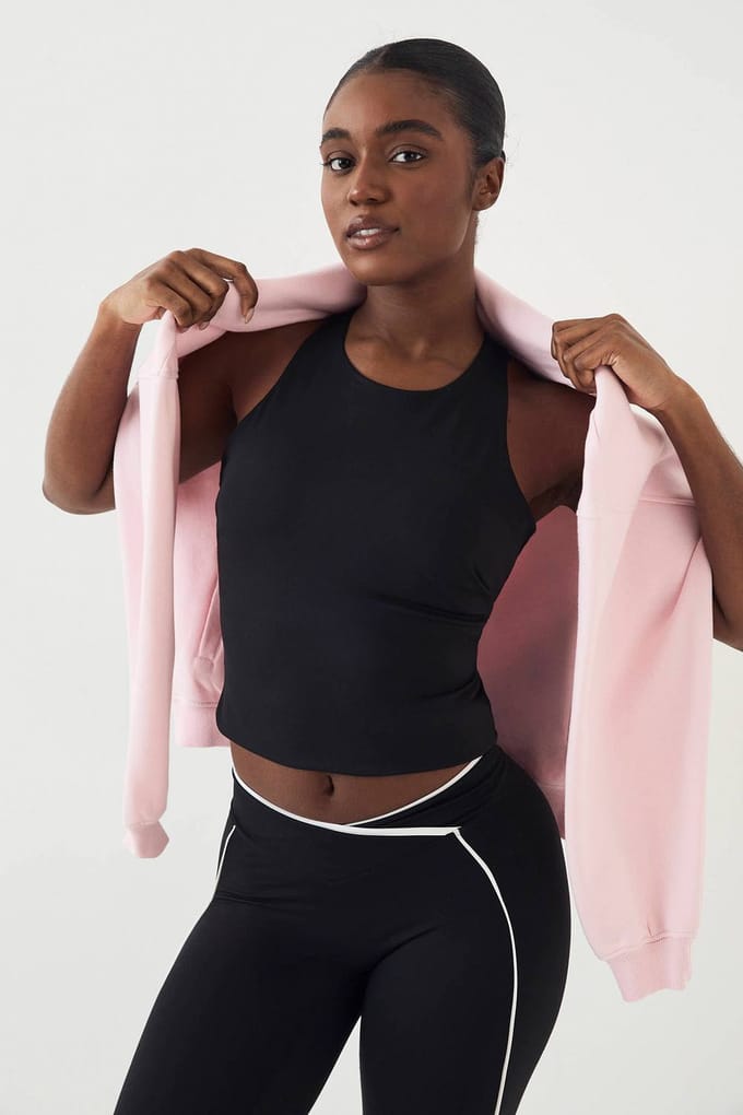 Dames DSGN Studio Ultra Sculpt Racerback Gevoerde Vest Top | Zwart | Maat: XL