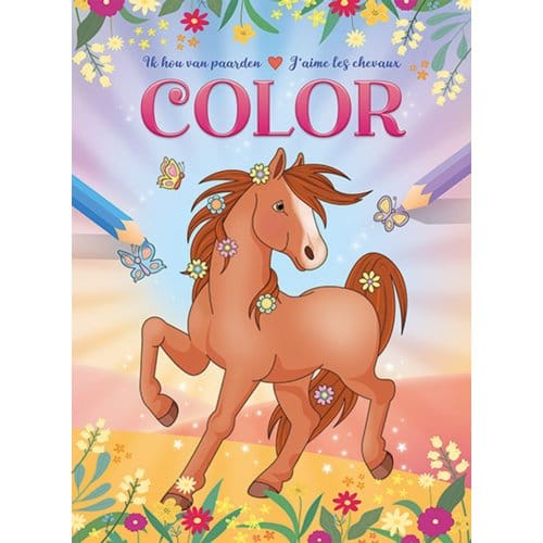 Ik Hou Van Paarden Kleurblok / J'Aime Les Chevaux Bloc De Coloriage - ZNU