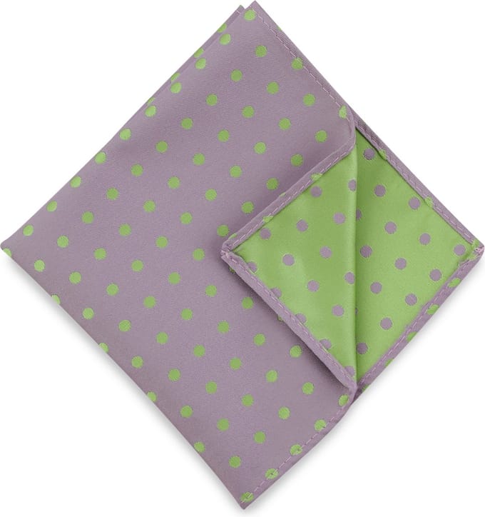 We Love Ties - Pochets - Pochet Satin Dot - grijs / groen