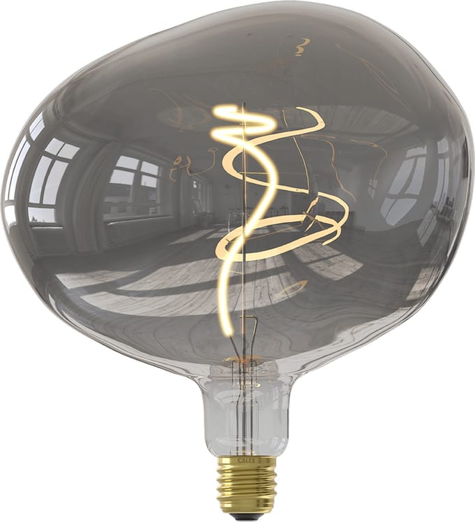 Calex Cobble LED Lamp XXL - E27 - Filament - Titanium - Warm Wit Licht - Dimbaar