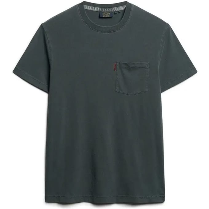 Superdry - Essential Washed T-shirt met borstzak - Heren - T-shirts