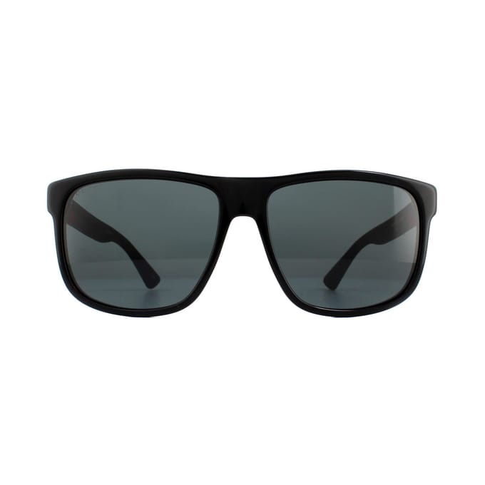 Gucci Zonnebril GG0010S 001 Zwart Rubberen Grijs