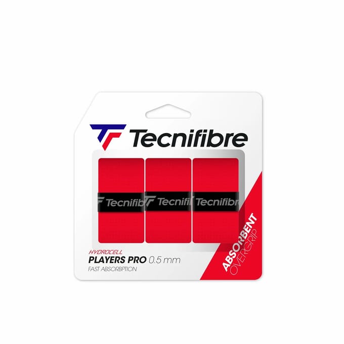 Tecnifibre Players Pro (3 stuks) - Rood - 0.5 mm - overgrips