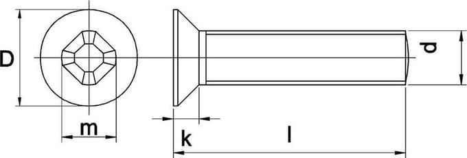 Metaalschroef Pk Philips RVS A4 M6x25mm - 200 stuks