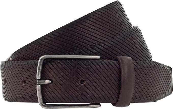 Vanzetti Leren Riem 35mm Leather Belt W100 Dark Brown Bruine
