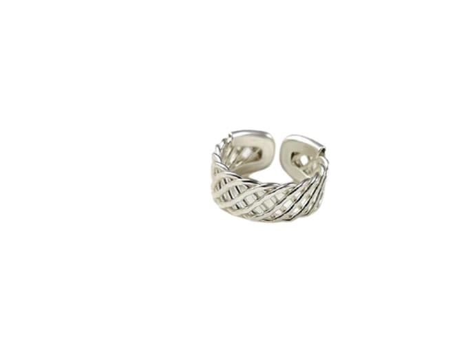 Jobo By JET - Dames Ring - Zilverkleurig - Grove ring - Verstelbaar
