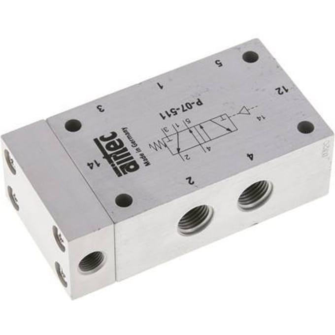 5/2 G1/4'' Luchtgestuurd Ventiel 0-10bar/0-140psi Airtec