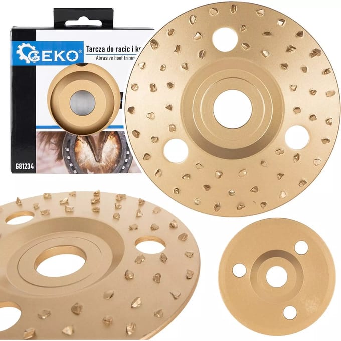 GEKO Hoeftrimschijf 125 mm - Medium korrel - Ergonomisch ontwerp - Ventilatiegaten - Dierveilig