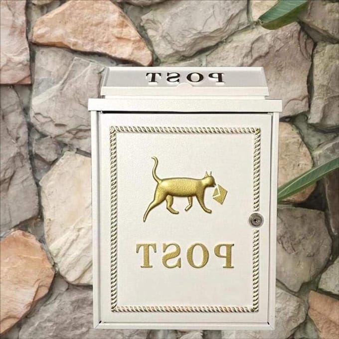 Brievenbus - Buitenpost - Post Ontvangen - Muurbevestiging - 29x13x41 cm - Wit