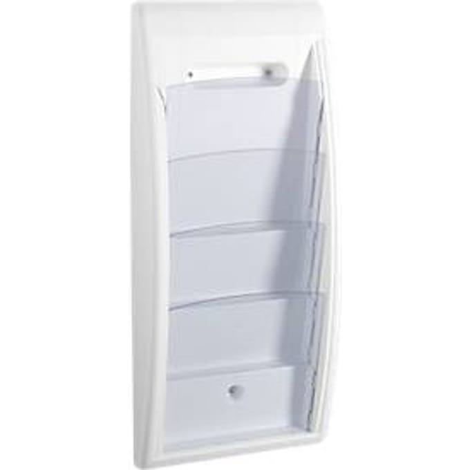 Wandfolderhouder Quickfit, 4 vakken, A4, wit