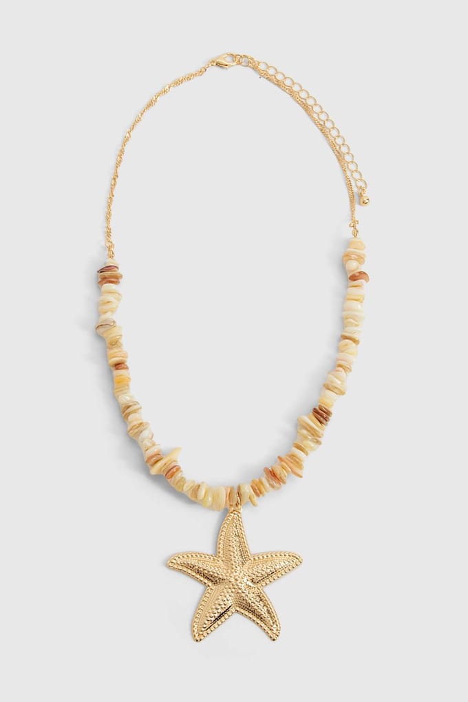 boohoo Dames Shell Detail Zeester Ketting | Goud