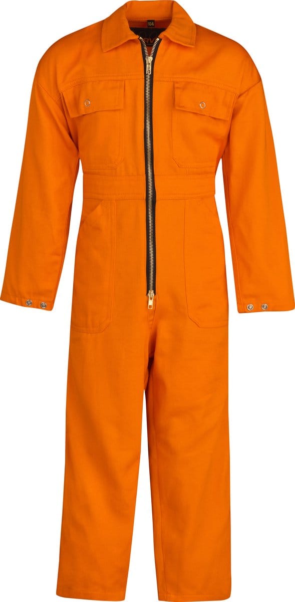 STØRVIK Kinderoverall - Jongens & Meisjes - Rits - Maat 164 - Oranje