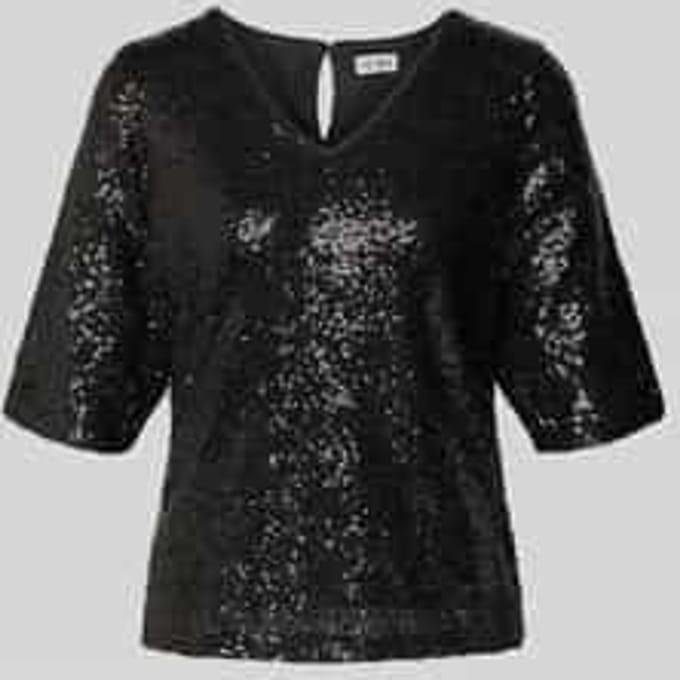 Blouseshirt met V-hals, model 'FAUCA'