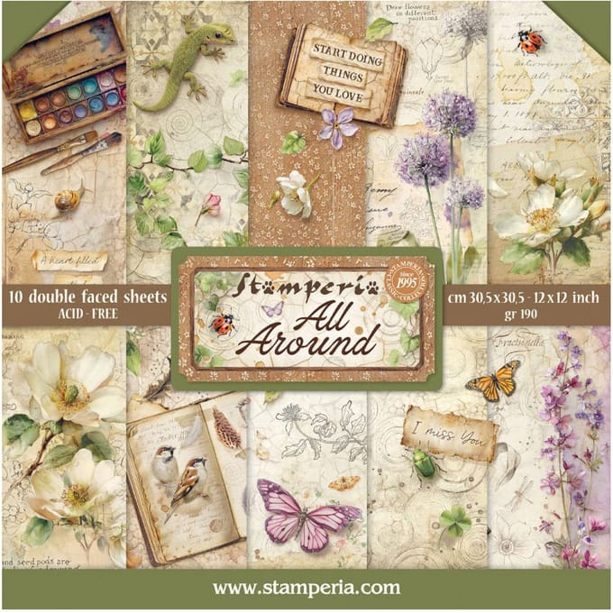 Stamperia - All Around 12x12 Inch Paper Pack (SBBL187)