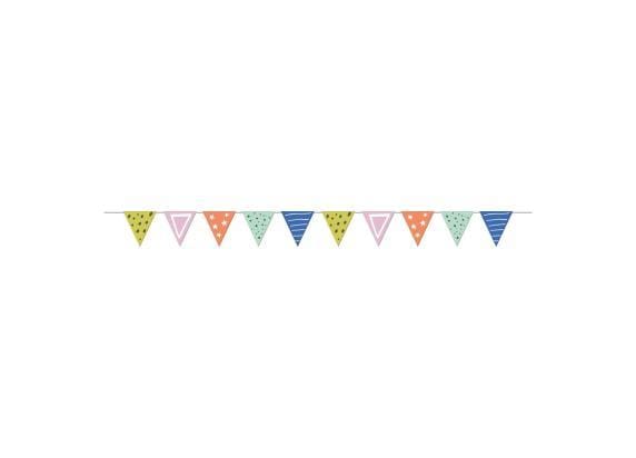Folat - Vlaggenlijn Eco Party Meerkleurig - 6 meter