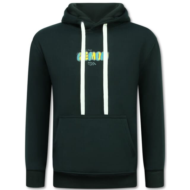 Oversized Hoodie Heren met Capuchon - Lemon Rock - Dik Geweven - 5793 - Zwart