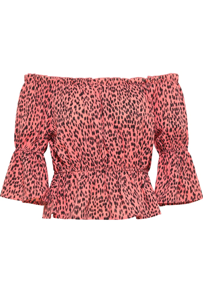 IZIA carmen blouse Dames roze/zwart