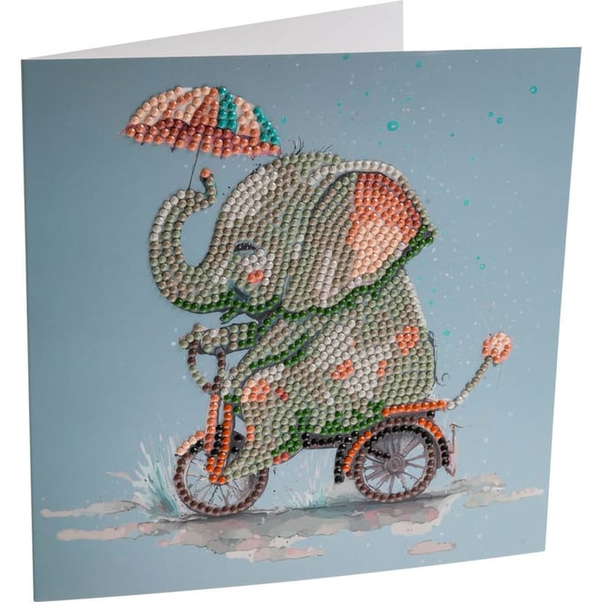 CRAFT Buddy Crystal Art Card Elefant, Vrouw, Dieren