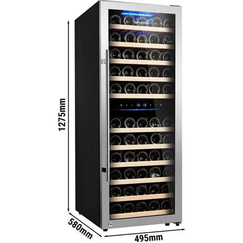 GGM Gastro Weinkühlschrank - 2 Klimazonen - 200 Liter - max. 73 Flaschen