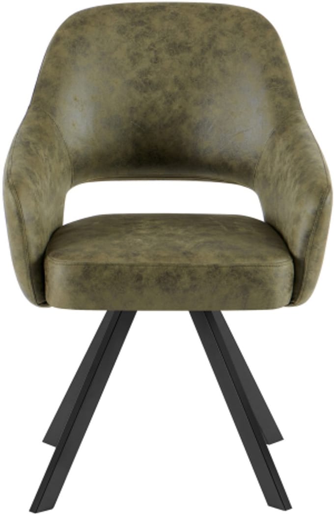 Eetkamerstoel Emilie CEP 04 Army Green - eetkamerstoelen set van 2